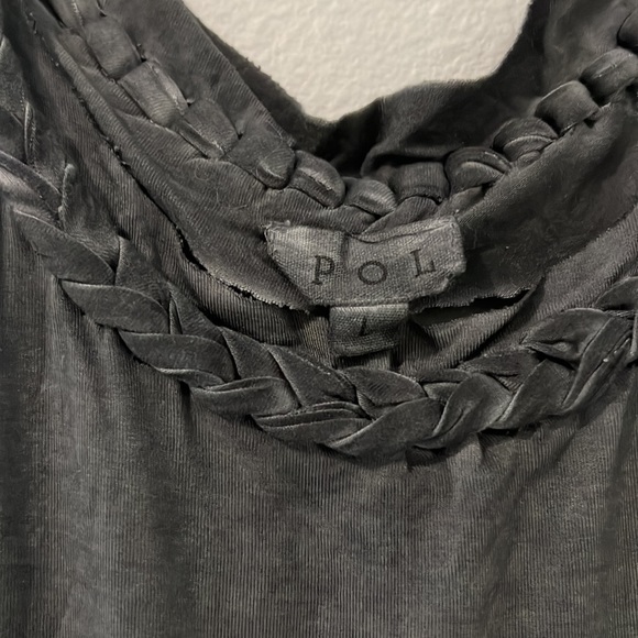 POL washed gray tank top with embroidery and cut back - Picture 5 of 7